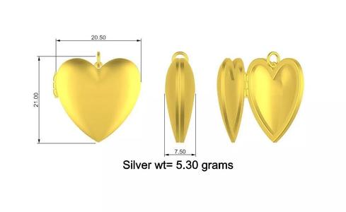 Heart Pendant openable