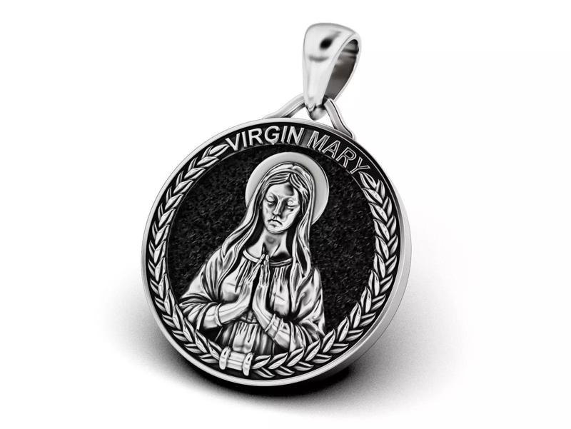 Virgin Mary Cross Pendant