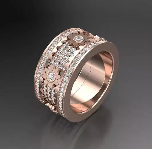 MOVING RING Wedding Engagement Women Ring 3D print model
