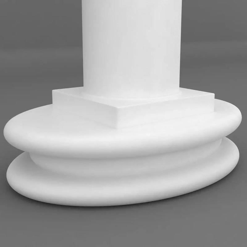 Printable oval pedestal base 3d model