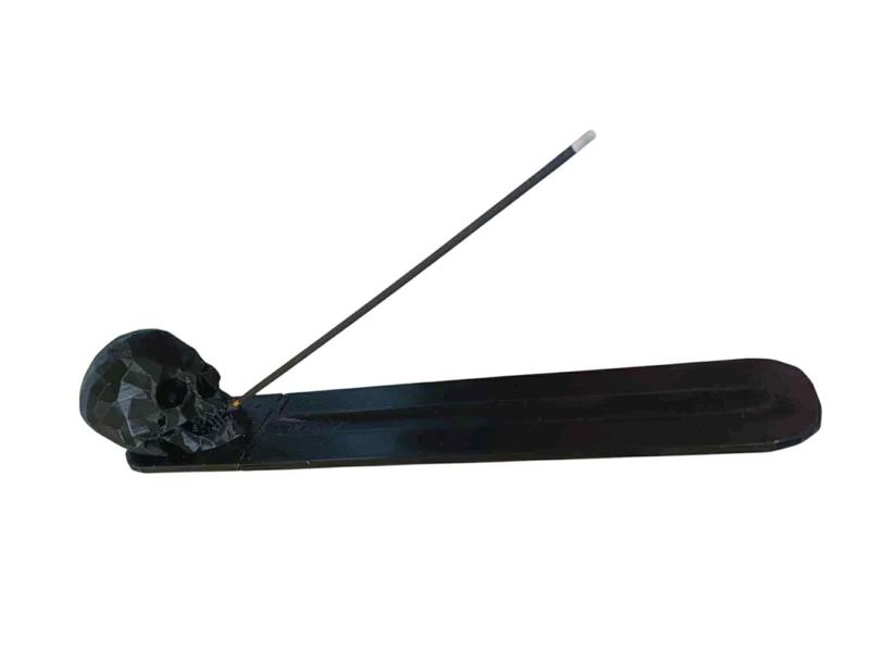Skull incense stick holder