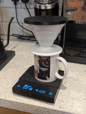 Hario V60 Size 2 dual cap and drain stand