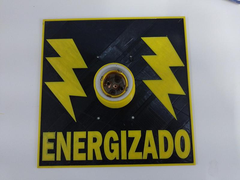 ENERGIZED Warning Plate