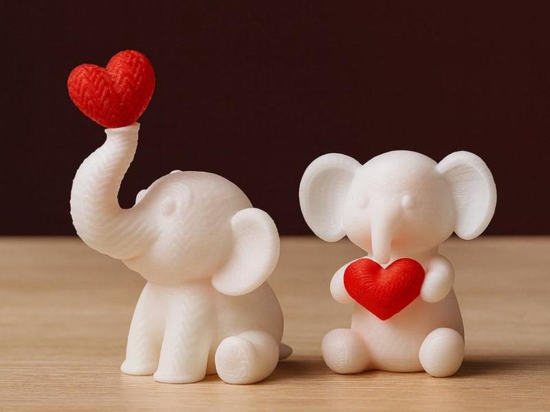Elephant Love Blowing Heart