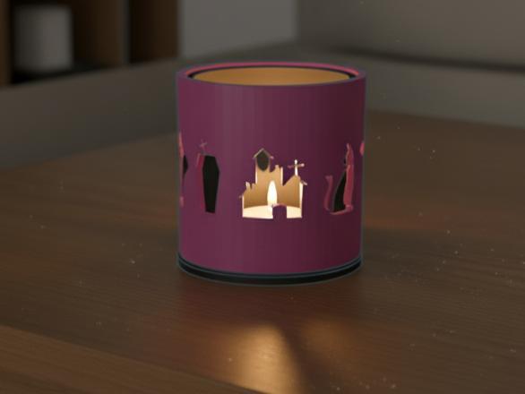 Rotating Halloween Tea Light Holder