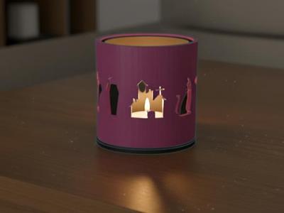 Rotating Halloween Tea Light Holder