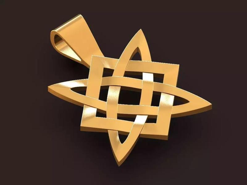 Star of Svarog pagan symbol pendant