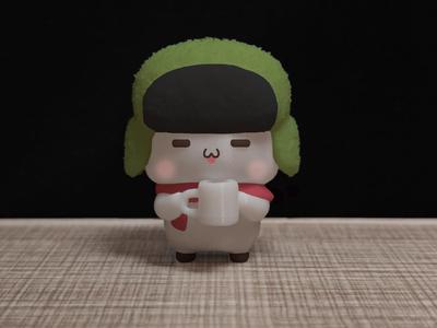 Couple Bear Series - Winter Lei Feng Hat Yier (Couple Bear-Winter Lei Feng hat Yier