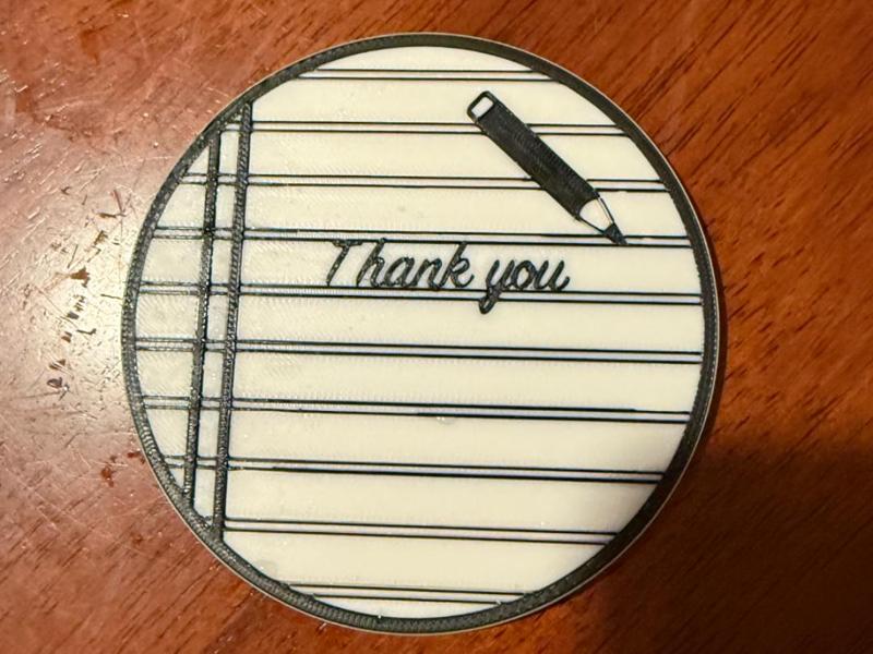 Customizable Lined Paper Coaster With Message