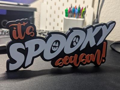 Spooky Season Halloween Sign Decoration