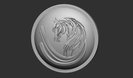 Horse Head Button 3D Printable Model