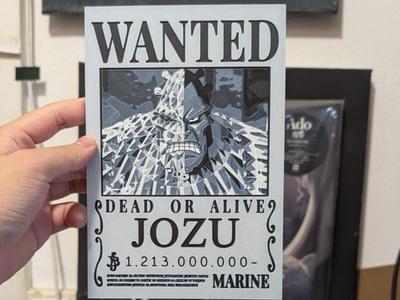 Jozu Wanted Poster One Piece Hueforge 3 Colores