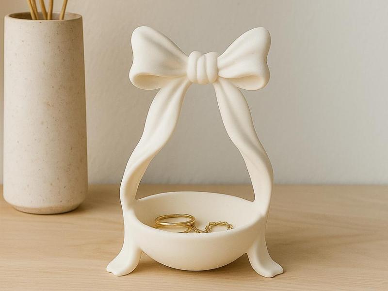 Coquette Bow Catchall Dish Cute Jewelry & Key Tray