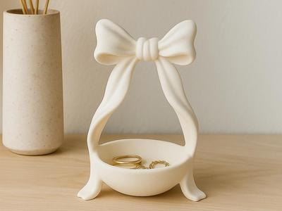 Coquette Bow Catchall Dish Cute Jewelry & Key Tray