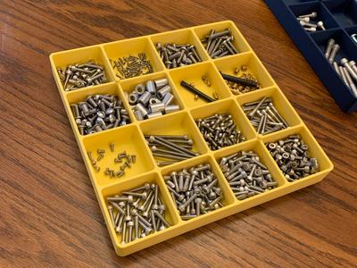 Stackable screw & small parts tray