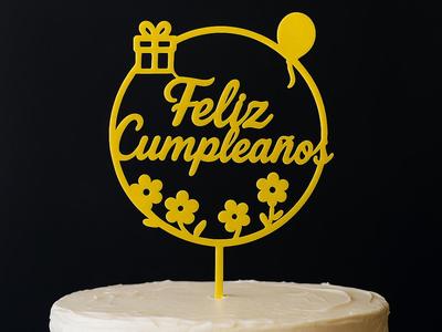cake topper Happy Birthday