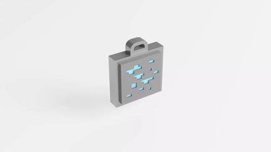 Diamond Block Keychain Minecraft Inspired