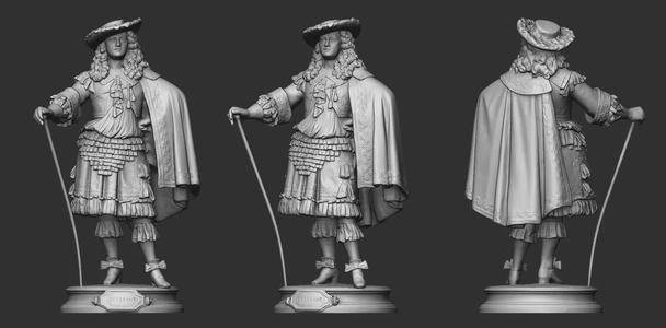 19th Century Man Sculpture