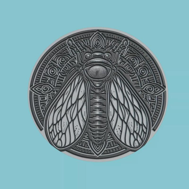 Cicada Animal Medallion Cicada Print Model