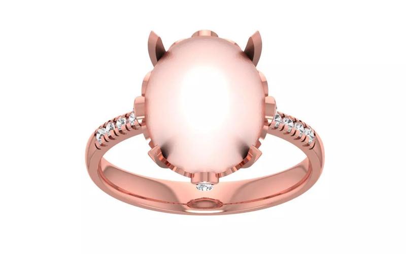 Women Pearl Ring 3dm STL OBJ FBX Render Details