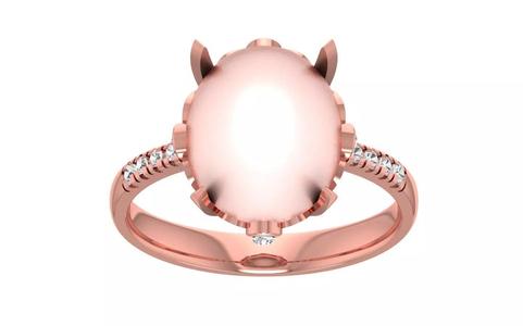 Women Pearl Ring 3dm STL OBJ FBX Render Details