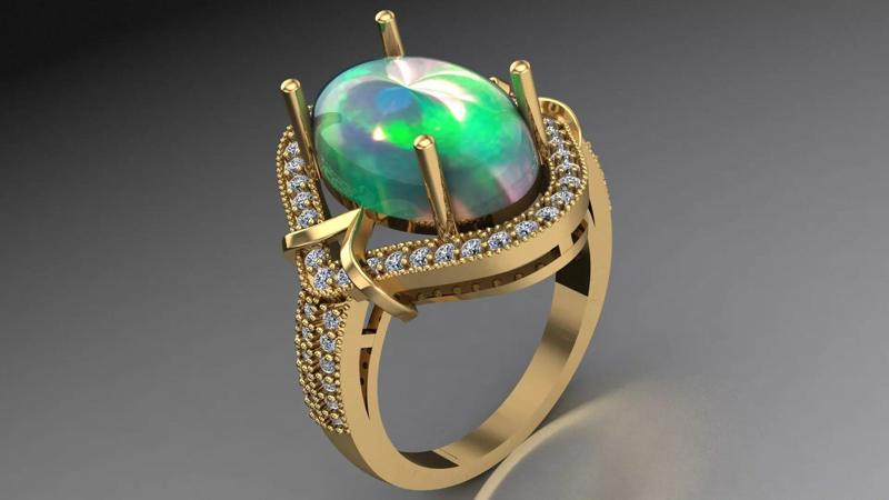 women opal ring