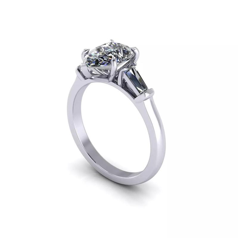 Three Stone Wedding Woman V2 Engagement Ring