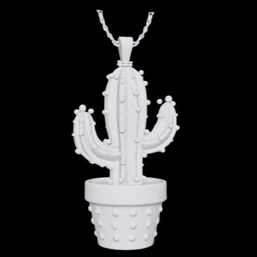 Potted Cactus Pendant