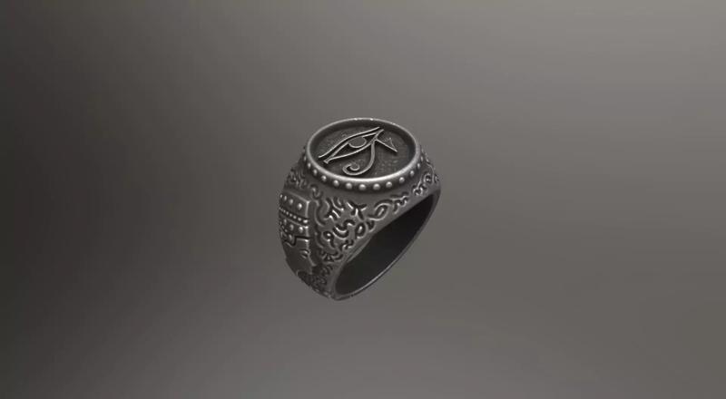 - The Eye of Horus - Ring for 3d print -
