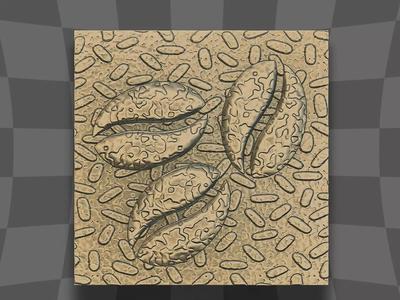 Coffee seeds for 3D printing or CNC