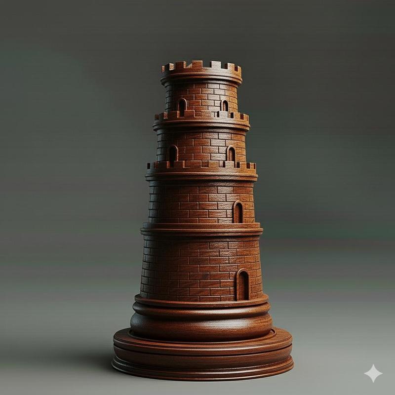 Medieval Chinese Rook Chess Piece