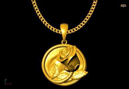 Rose charm 20mm