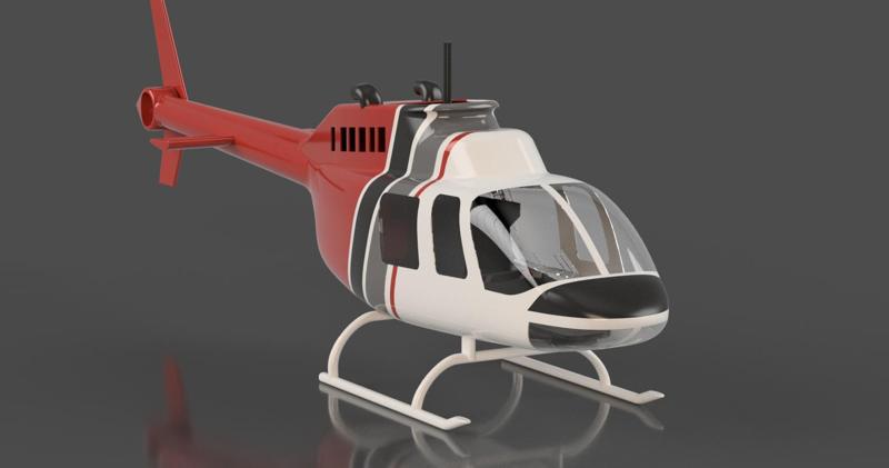 BELL 206 FOR FLYWING 450 SIZE RC HELICOPTER