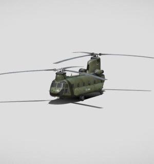 ch 47 chinook detailed helicopter model