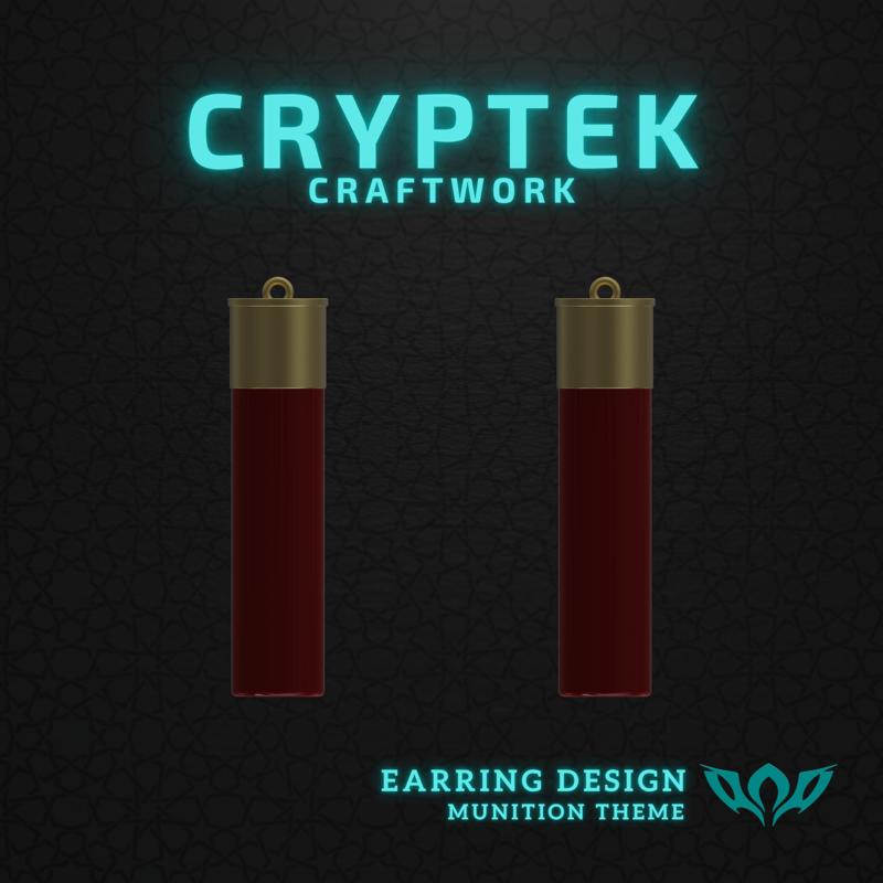 02. Buckshot Ammunition - Winchester - Wild Defense: Buckshot Winchester Ammo Earring 3D Print File - Military Ammunition Necklace - Shotgun Ammo