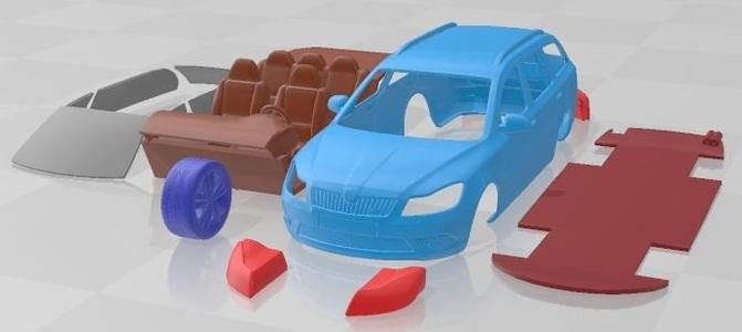 Skoda Octavia RS Combi 2010 V2 Printable Car