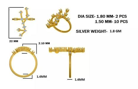 Taurus engagement diamond ring for women 3D model