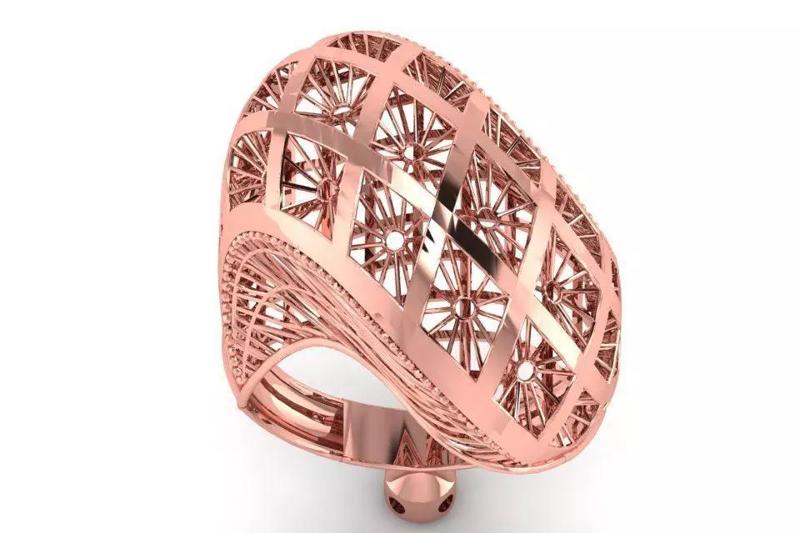 Vintage Filigree Ring STL OBJ FBX Renders Details