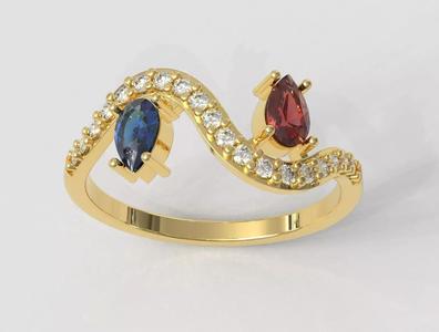 Two Stones Ring