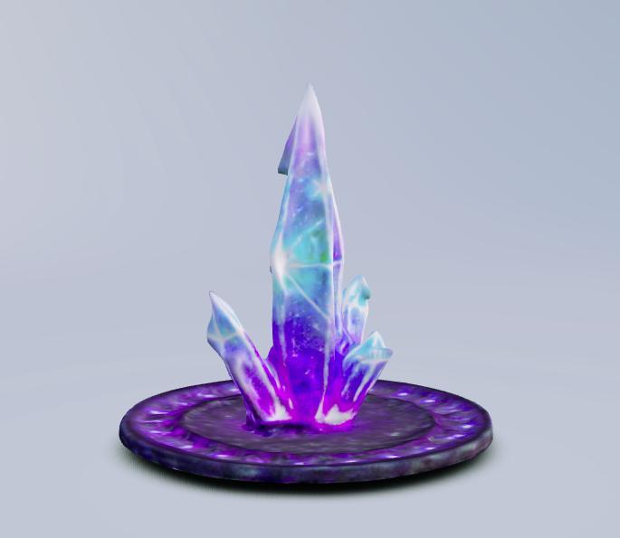 A crystal on a pedestal