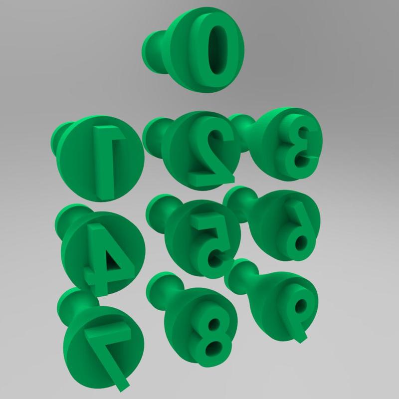 STAMPS AND MARKER FOR BRIGADEIROS - NUMBERS