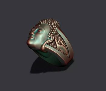 Buddha head ring