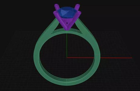 4 Prong Diamond Engagement Ring