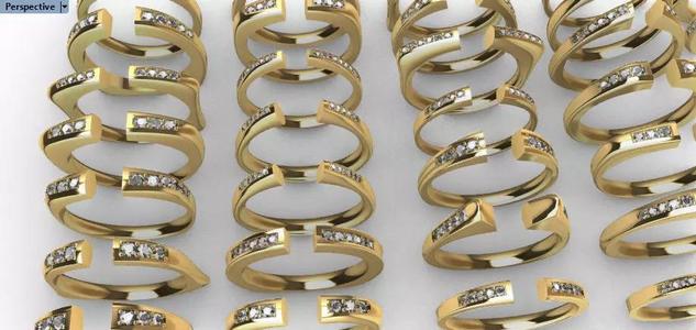 Various Ring Shanks 45 Jewelry Findings with Gem Accent on Side
