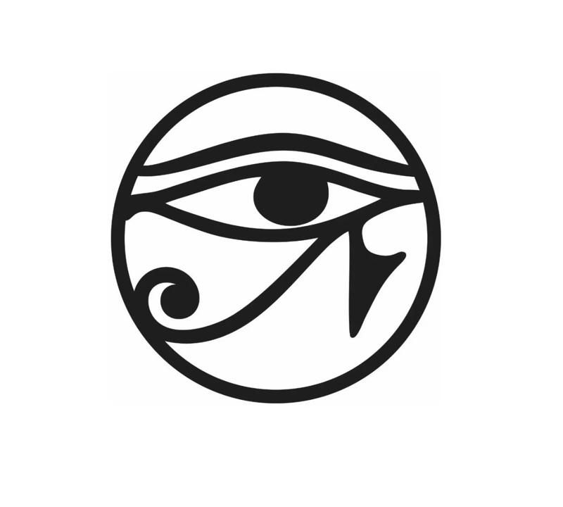 Minimalist Geometric Horus Eye Painting