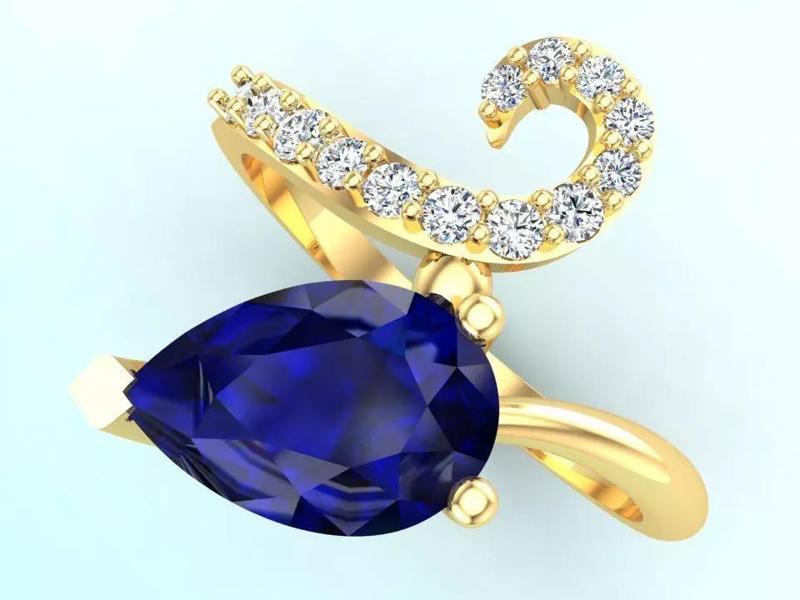 Womens Rings - Water drop ring