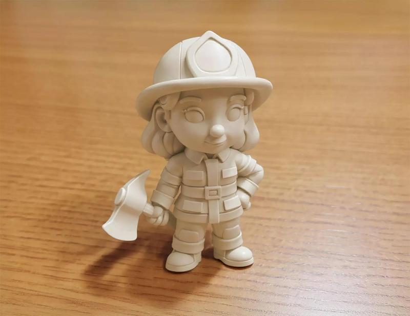 Firefighter Girl 3D Printable