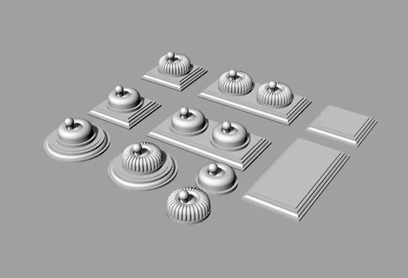 Dolls House Wall Light Switches Victorian Period Miniature scale