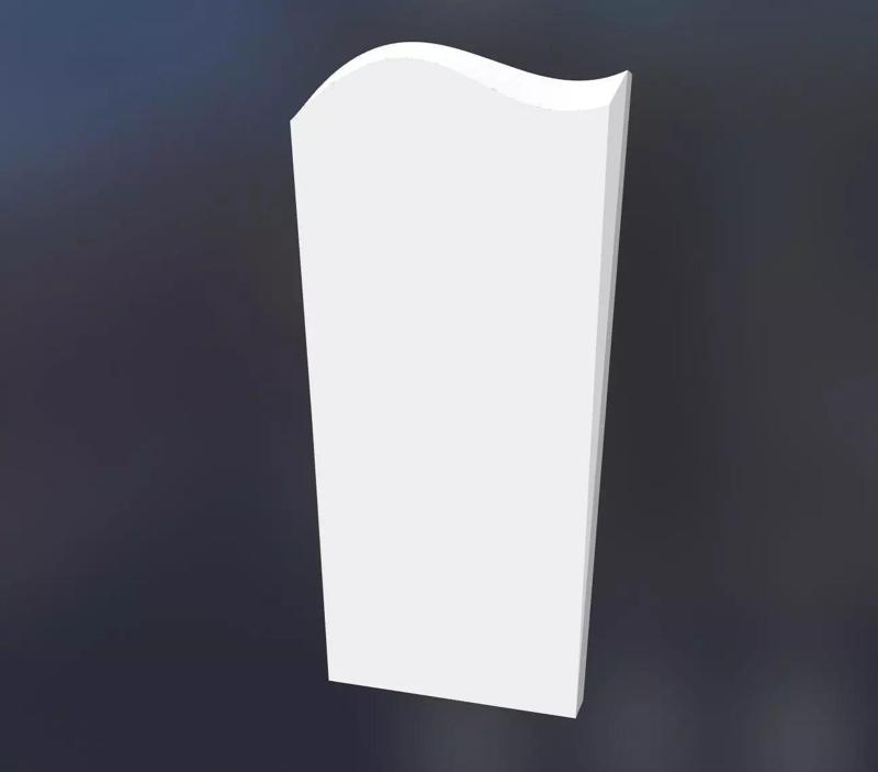 3d headstone model - wave