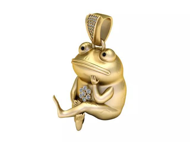 FROG  ANIMAL PENDANT 3D PRINTABLE MODEL
